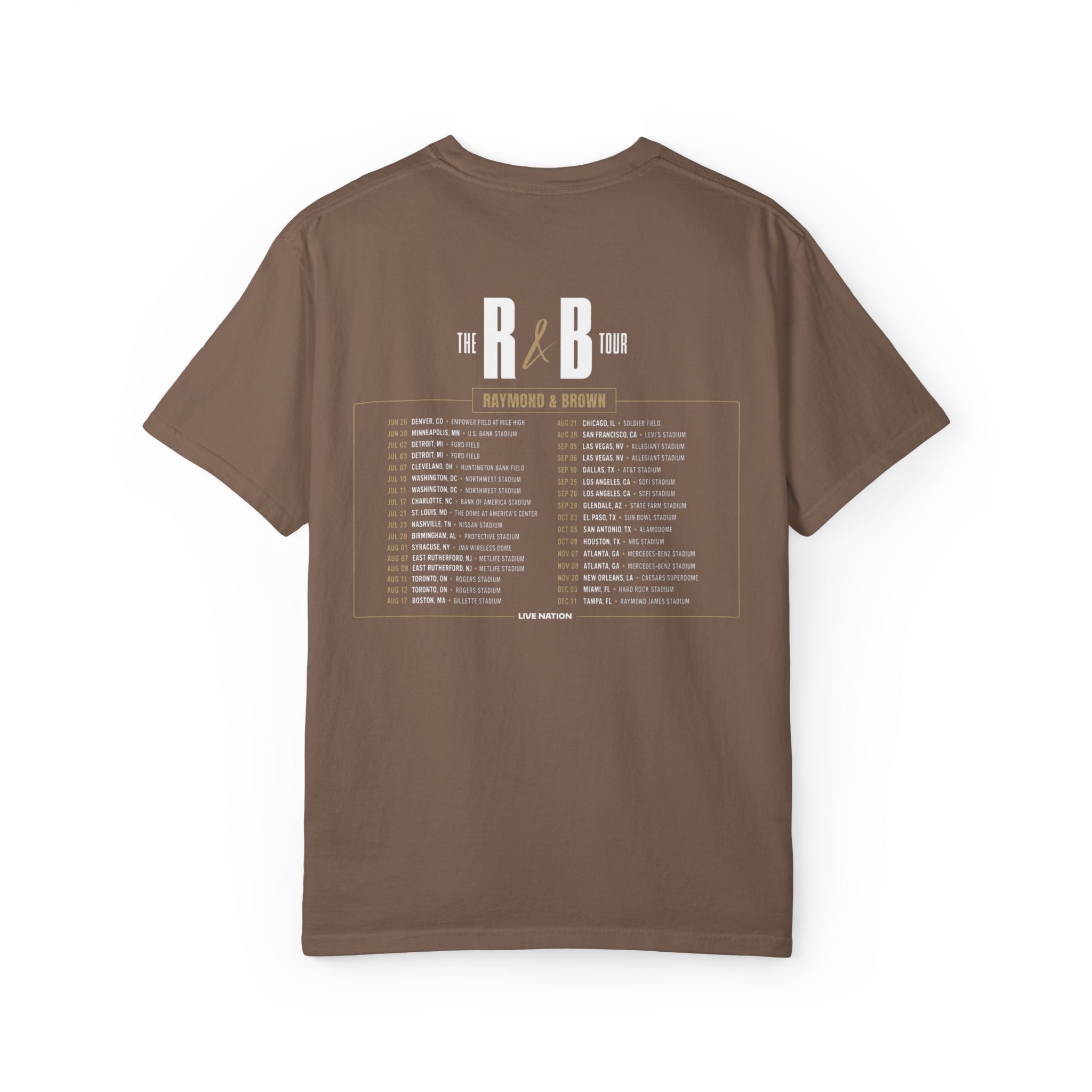 The R&B Tour Fan Shirt, Concert Tee, Front and Back Graphic T-Shirt, Unisex Music Fan Tee, Concert Outfit, Chris Brown, Usher Raymond tee