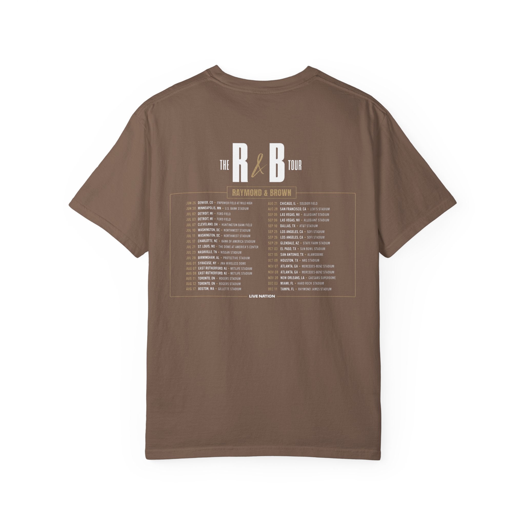 The R&B Tour Fan Shirt, Concert Tee, Front and Back Graphic T-Shirt, Unisex Music Fan Tee, Concert Outfit, Chris Brown, Usher Raymond tee