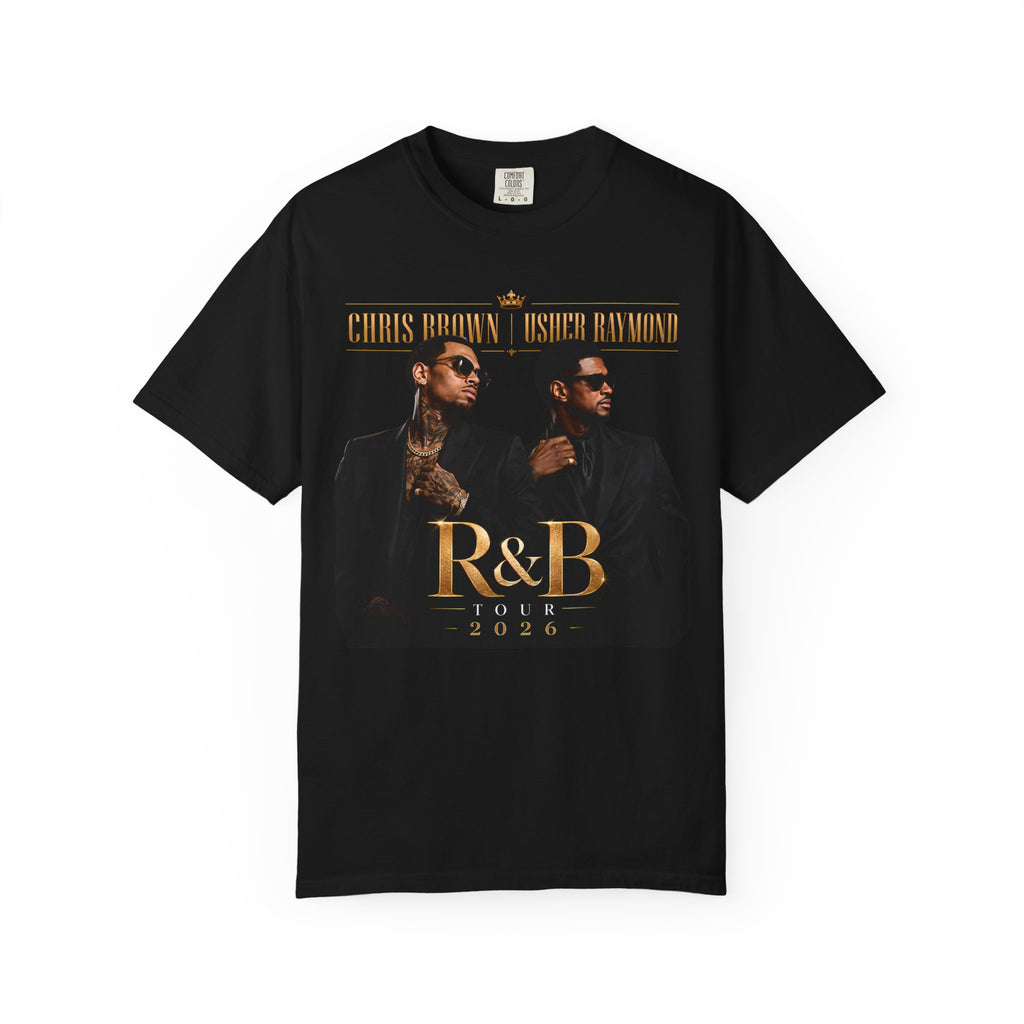 The R&B Tour comfort colors Fan Shirt, Concert Tee, Front and Back Graphic T-Shirt, Unisex Music Fan Tee, Concert Outfit,