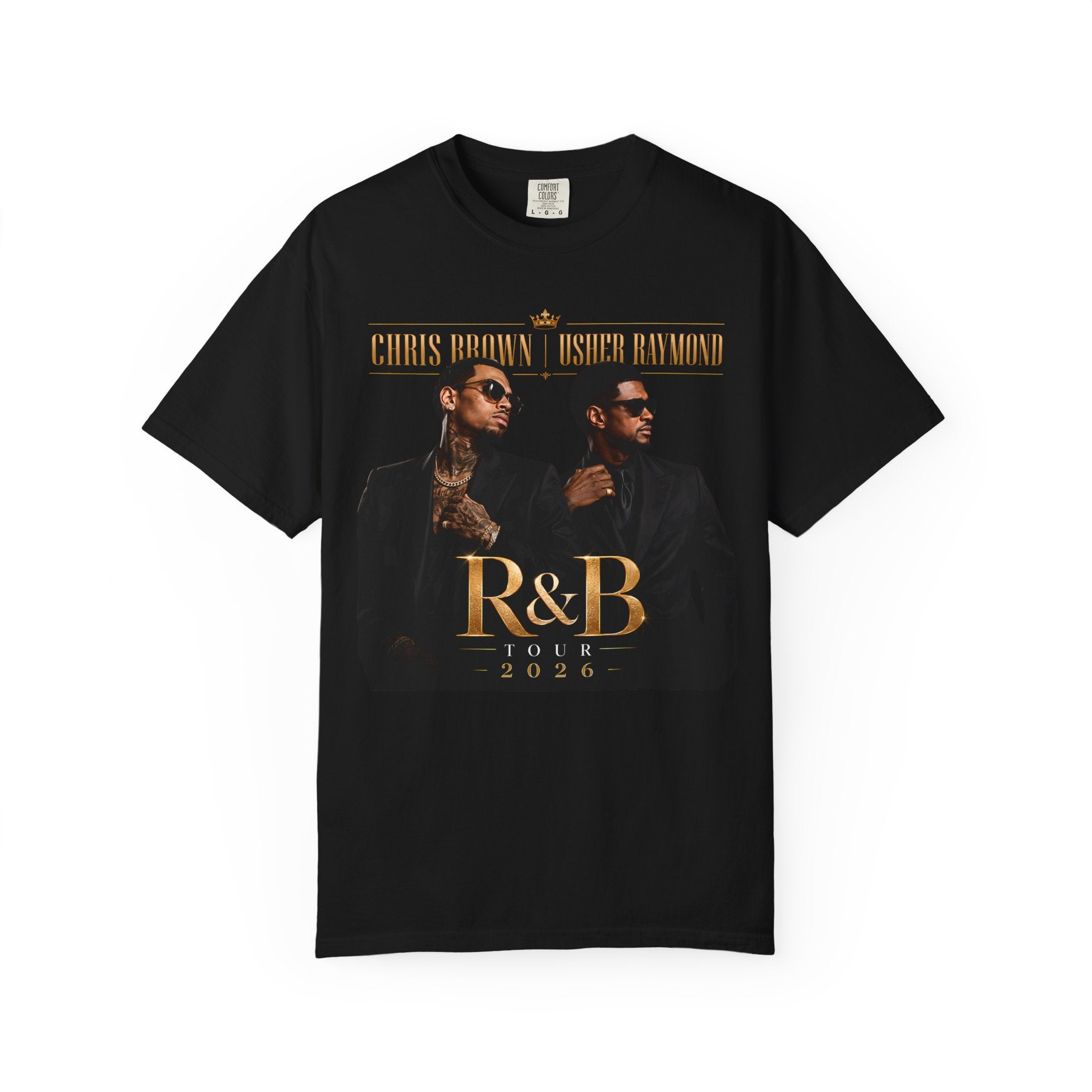 The R&B Tour comfort colors Fan Shirt, Concert Tee, Front and Back Graphic T-Shirt, Unisex Music Fan Tee, Concert Outfit,