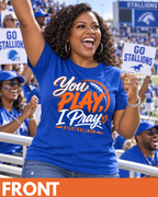 You Play, I Pray Football Mom Shirt | Personalized Player Name & Number Tee