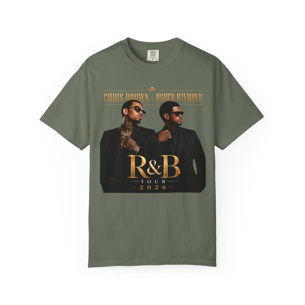 The R&B Tour comfort colors Fan Shirt, Concert Tee, Front and Back Graphic T-Shirt, Unisex Music Fan Tee, Concert Outfit,