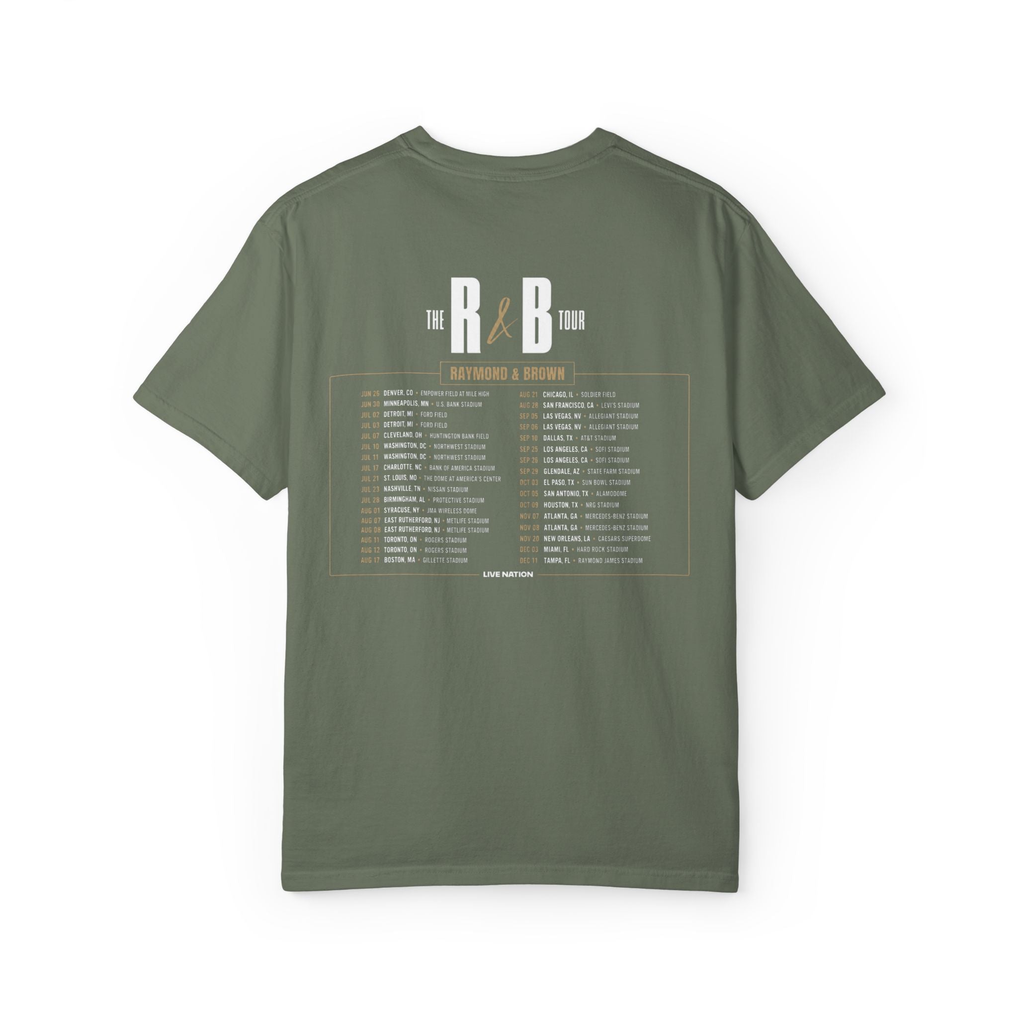 The R&B Tour Fan Shirt, Concert Tee, Front and Back Graphic T-Shirt, Unisex Music Fan Tee, Concert Outfit, Chris Brown, Usher Raymond tee