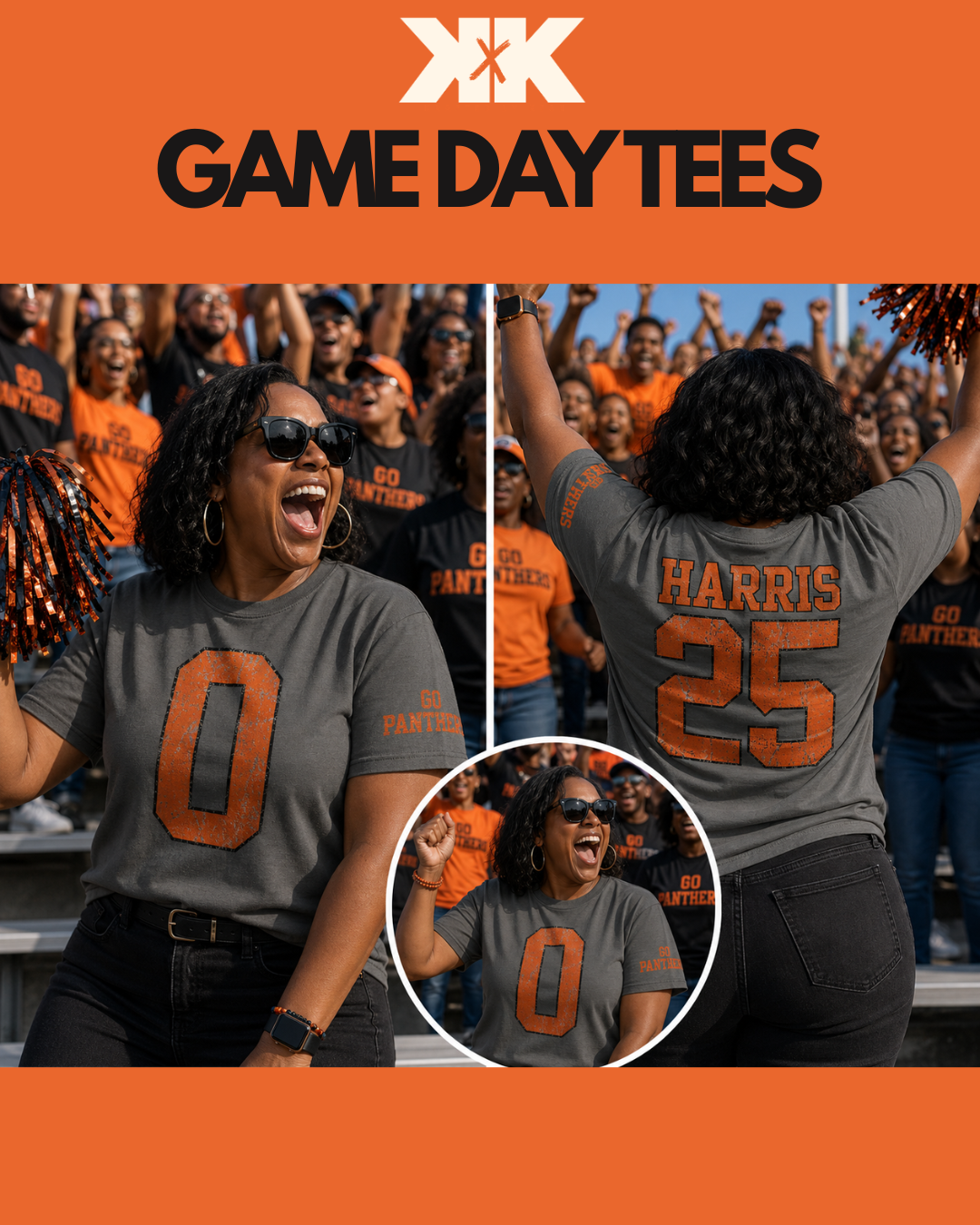 Personalized Game Day Comfort Colors® Shirt | Custom Player Name, Number or Initials | Sports Mom Spirit Tee