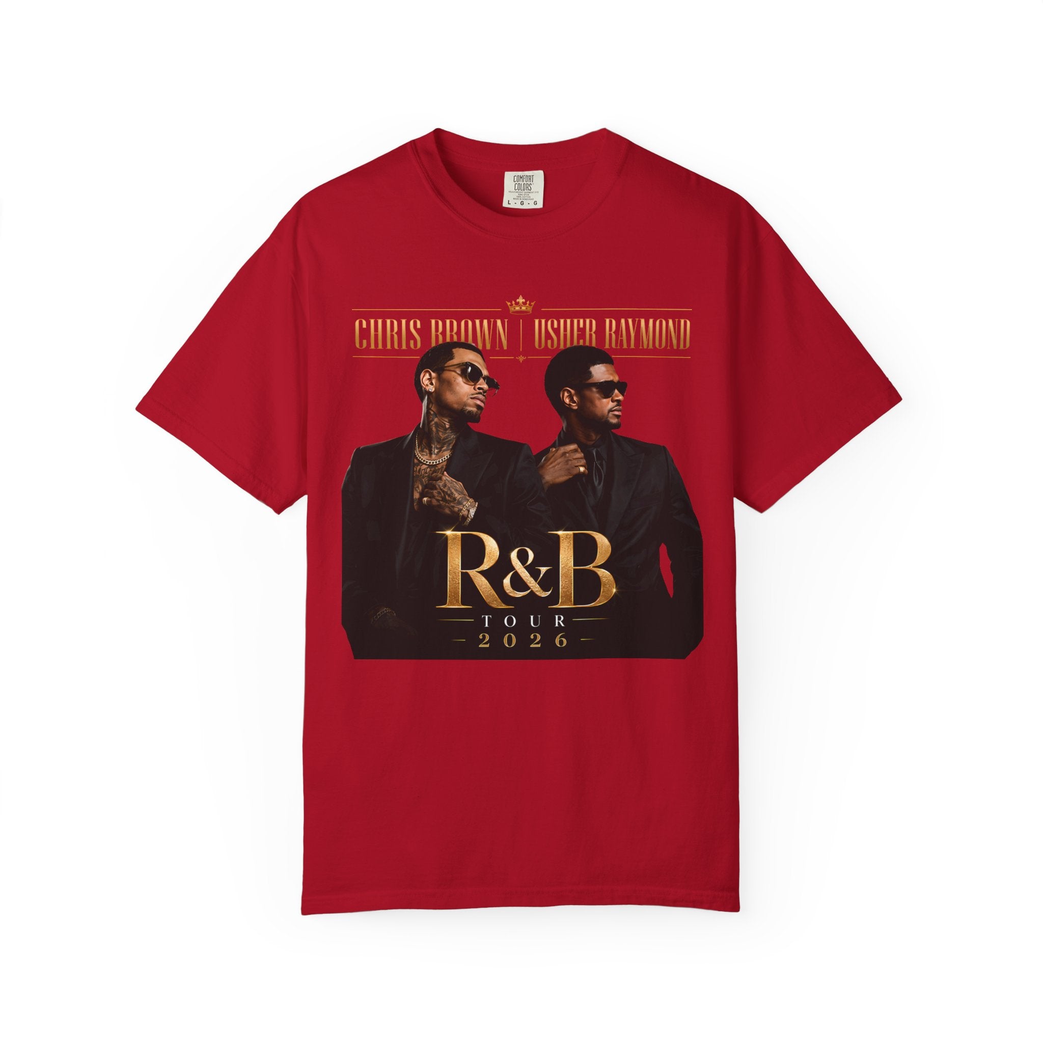 The R&B Tour comfort colors Fan Shirt, Concert Tee, Front and Back Graphic T-Shirt, Unisex Music Fan Tee, Concert Outfit,