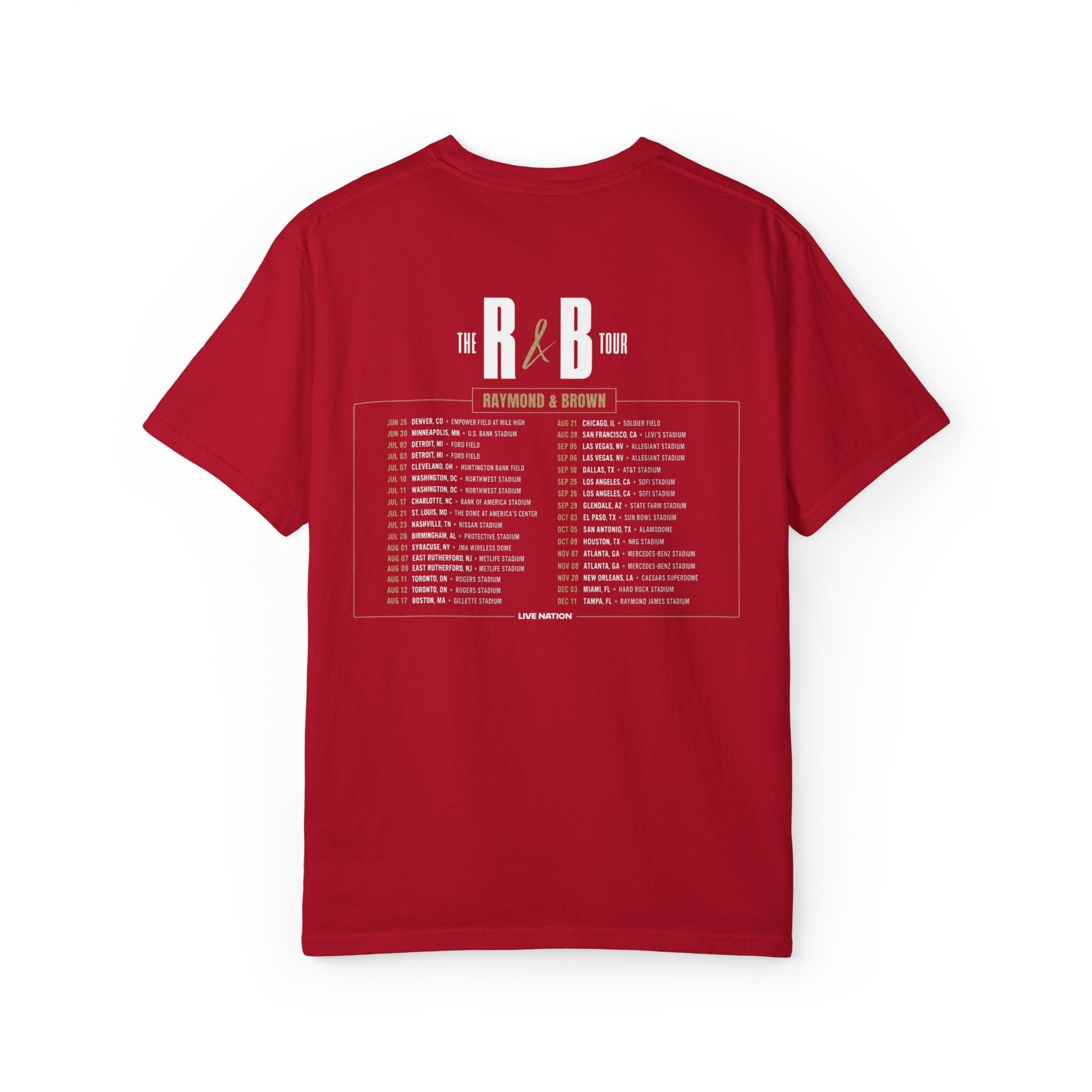 The R&B Tour Fan Shirt, Concert Tee, Front and Back Graphic T-Shirt, Unisex Music Fan Tee, Concert Outfit, Chris Brown, Usher Raymond tee