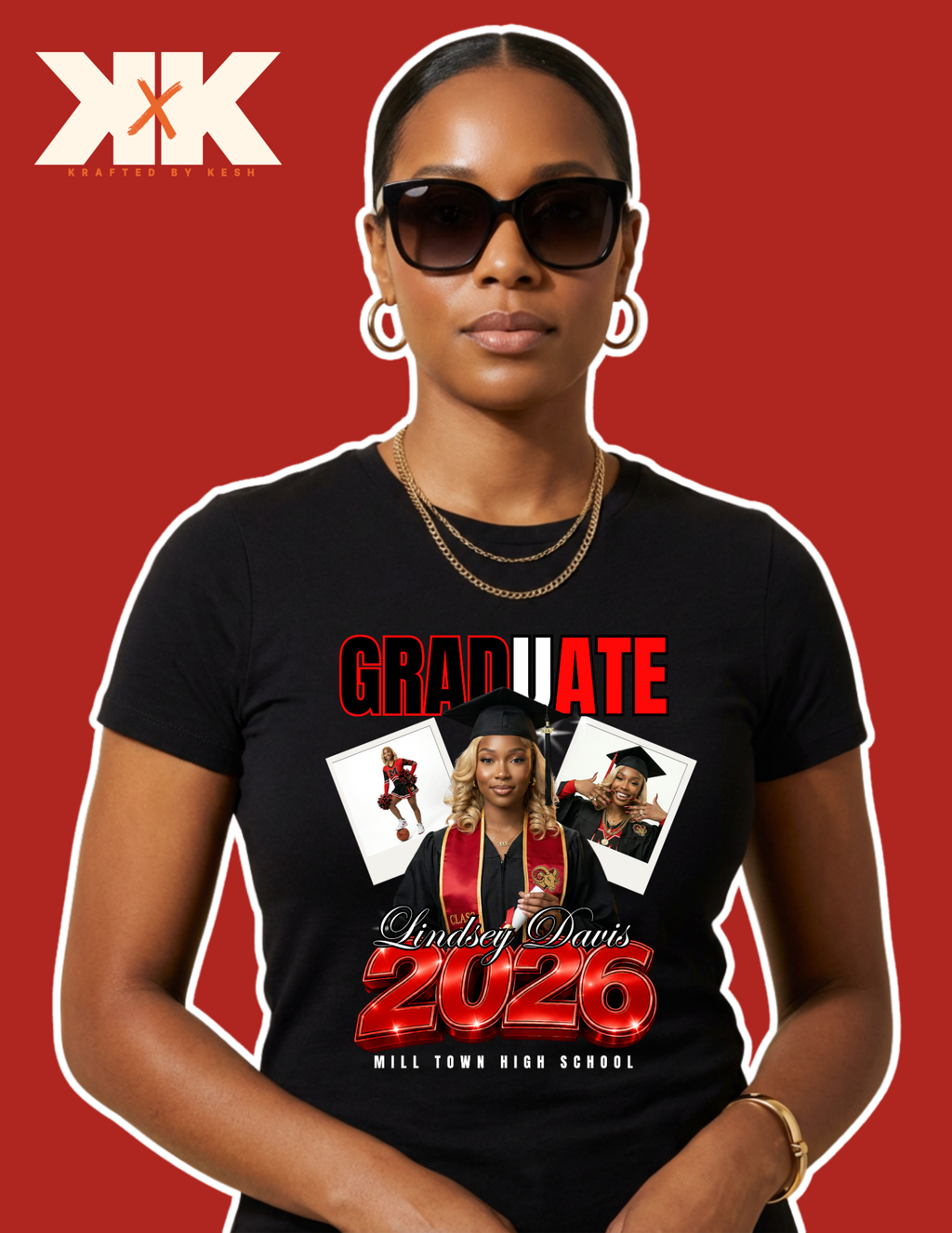 Custom Graduation Shirt – Class of 2026 Senior Tee | Personalized Photo Graduation Shirt | High School or College Graduate Gift