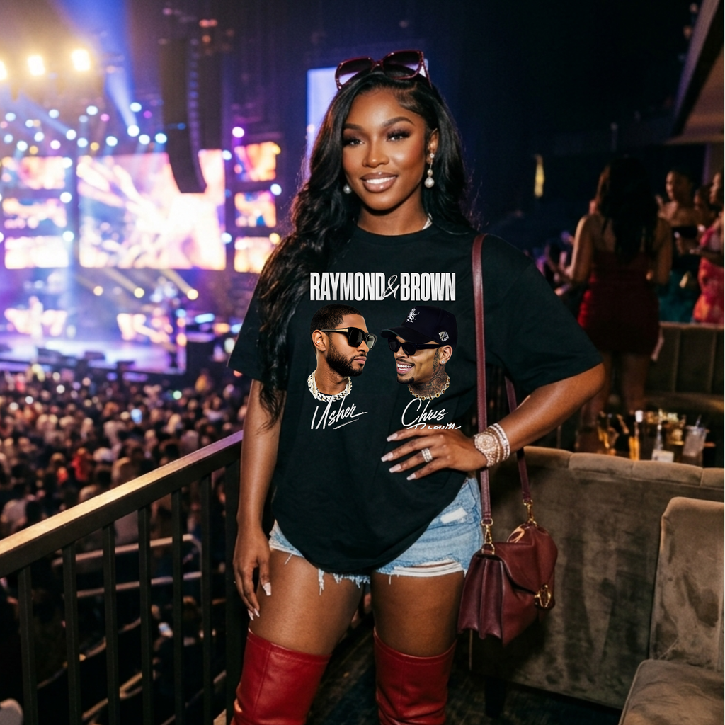 The R&B Tour comfort colors Fan Shirt, Concert Tee, Front and Back Graphic T-Shirt, Unisex Music Fan Tee, Concert Outfit,