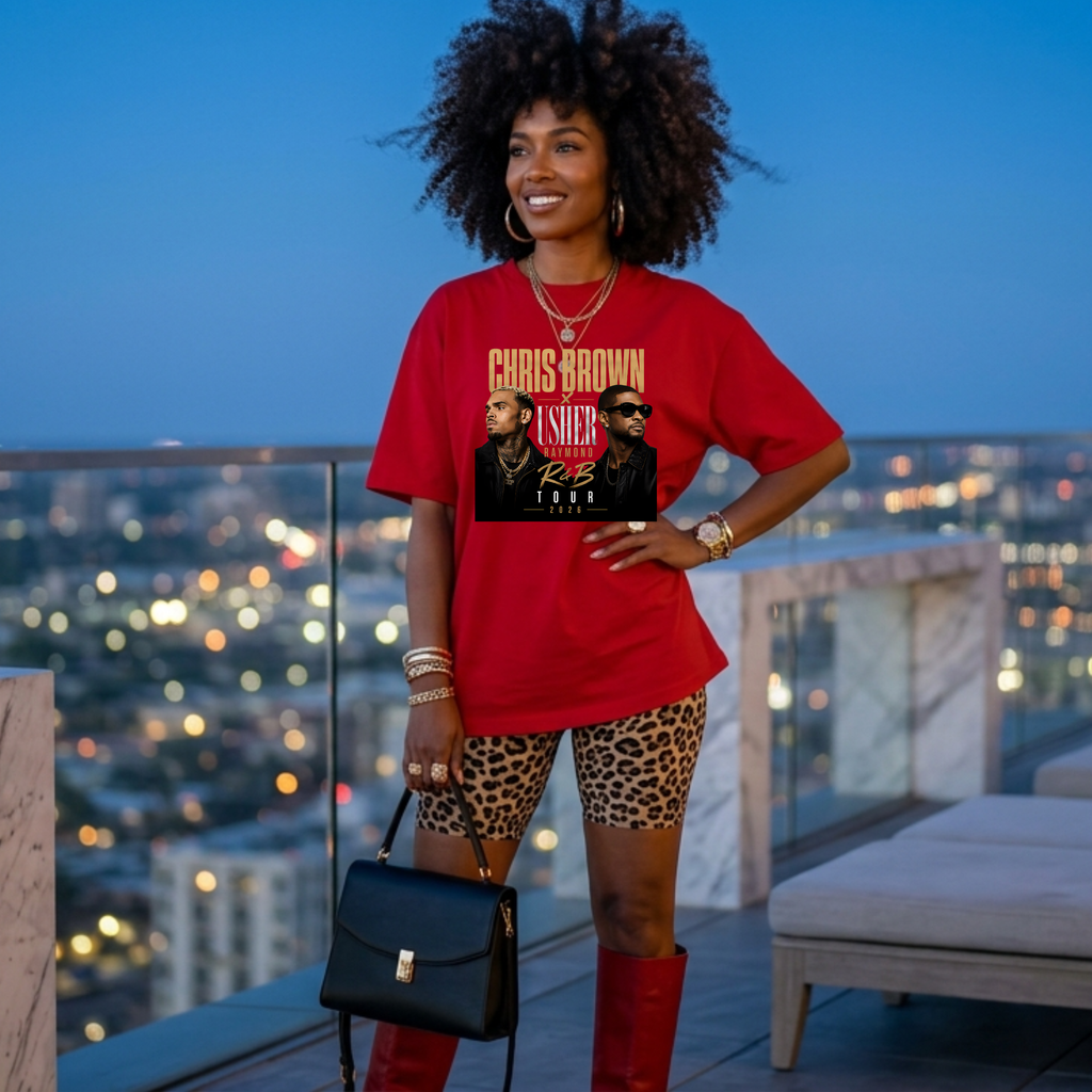 The R&B Tour comfort colors Fan Shirt, Concert Tee, Front and Back Graphic T-Shirt, Unisex Music Fan Tee, Concert Outfit,