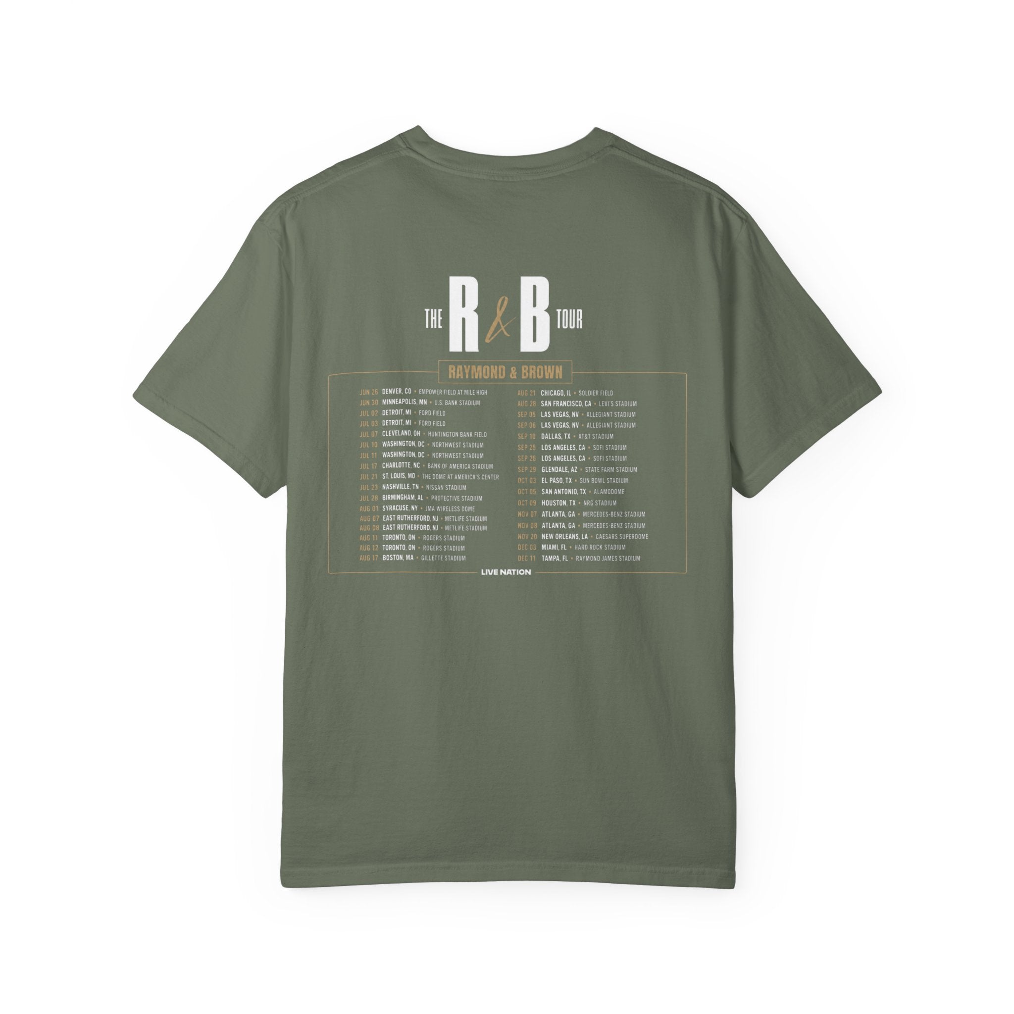 The R&B Tour Fan Shirt, Concert Tee, Front and Back Graphic T-Shirt, Unisex Music Fan Tee, Concert Outfit, Chris Brown, Usher Raymond tee
