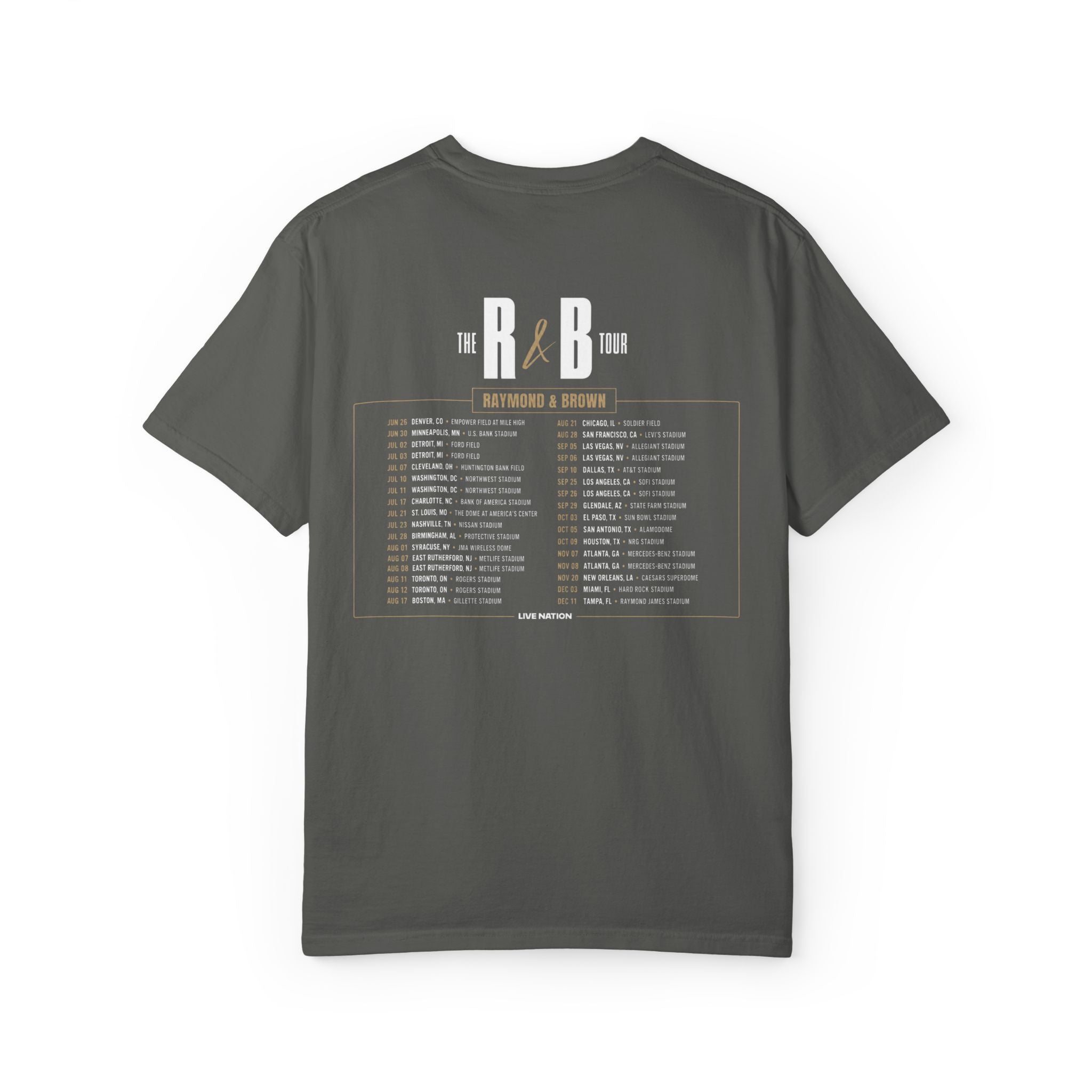 The R&B Tour Fan Shirt, Concert Tee, Front and Back Graphic T-Shirt, Unisex Music Fan Tee, Concert Outfit, Chris Brown, Usher Raymond tee