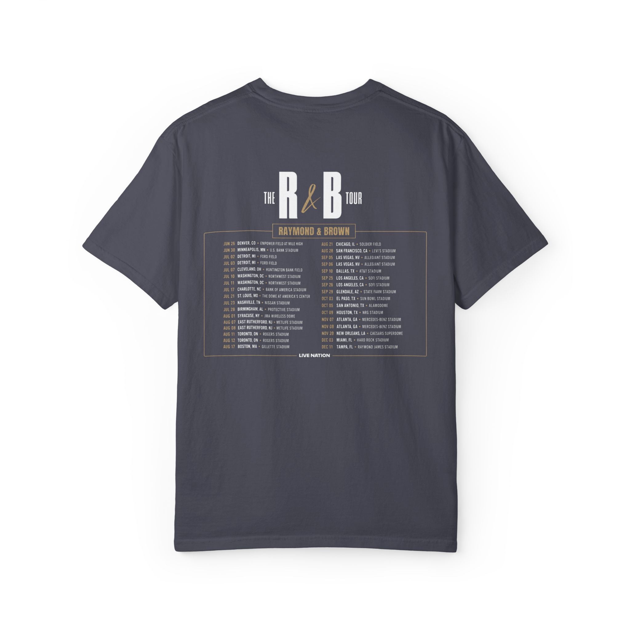 The R&B Tour Fan Shirt, Concert Tee, Front and Back Graphic T-Shirt, Unisex Music Fan Tee, Concert Outfit, Chris Brown, Usher Raymond tee