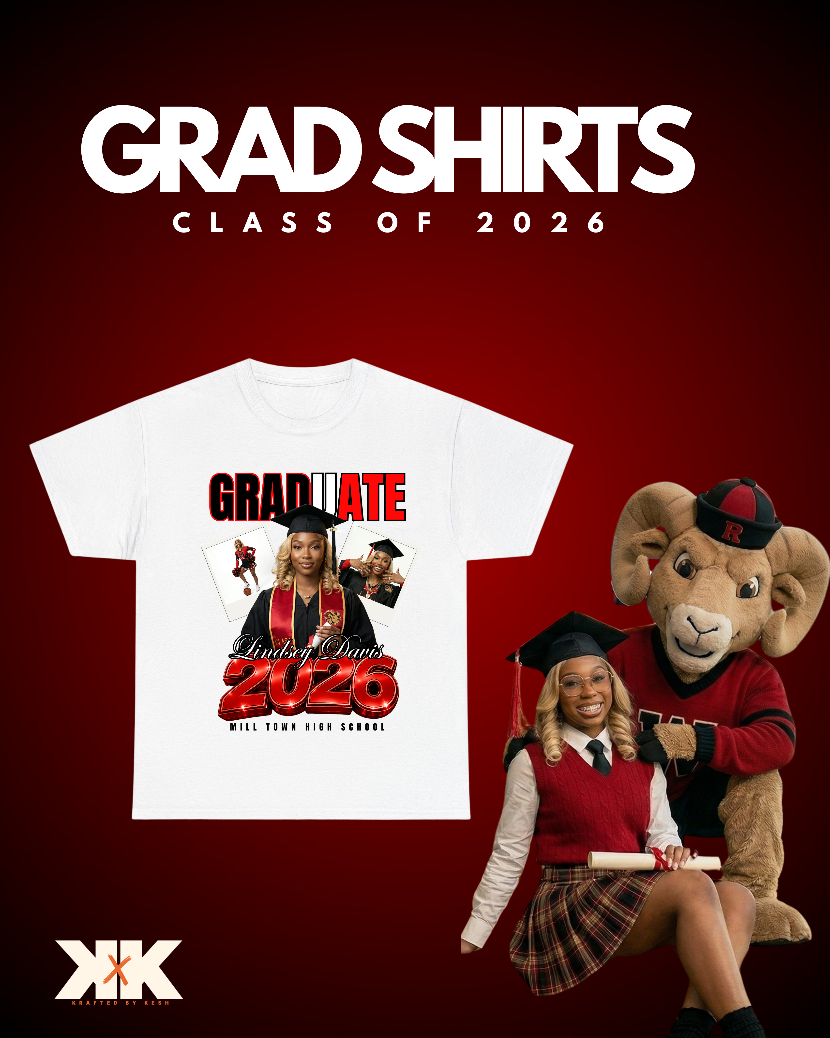Custom Graduation Shirt – Class of 2026 Senior Tee | Personalized Photo Graduation Shirt | High School or College Graduate Gift