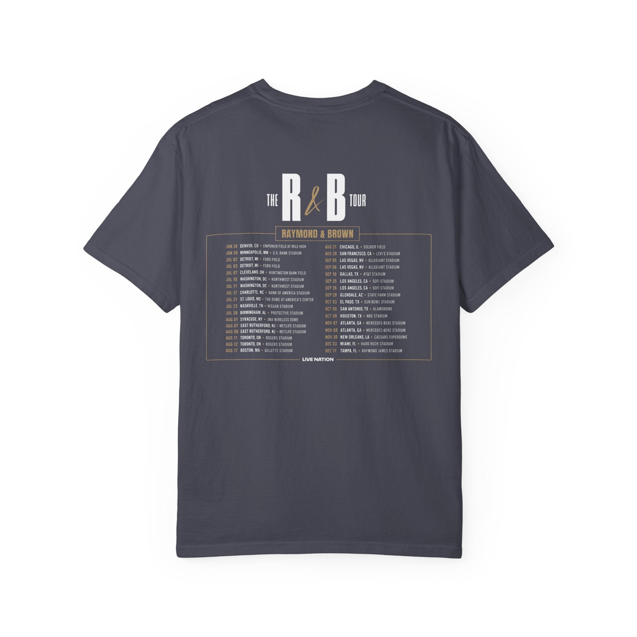 The R&B Tour Fan Shirt, Concert Tee, Front and Back Graphic T-Shirt, Unisex Music Fan Tee, Concert Outfit, Chris Brown, Usher Raymond tee