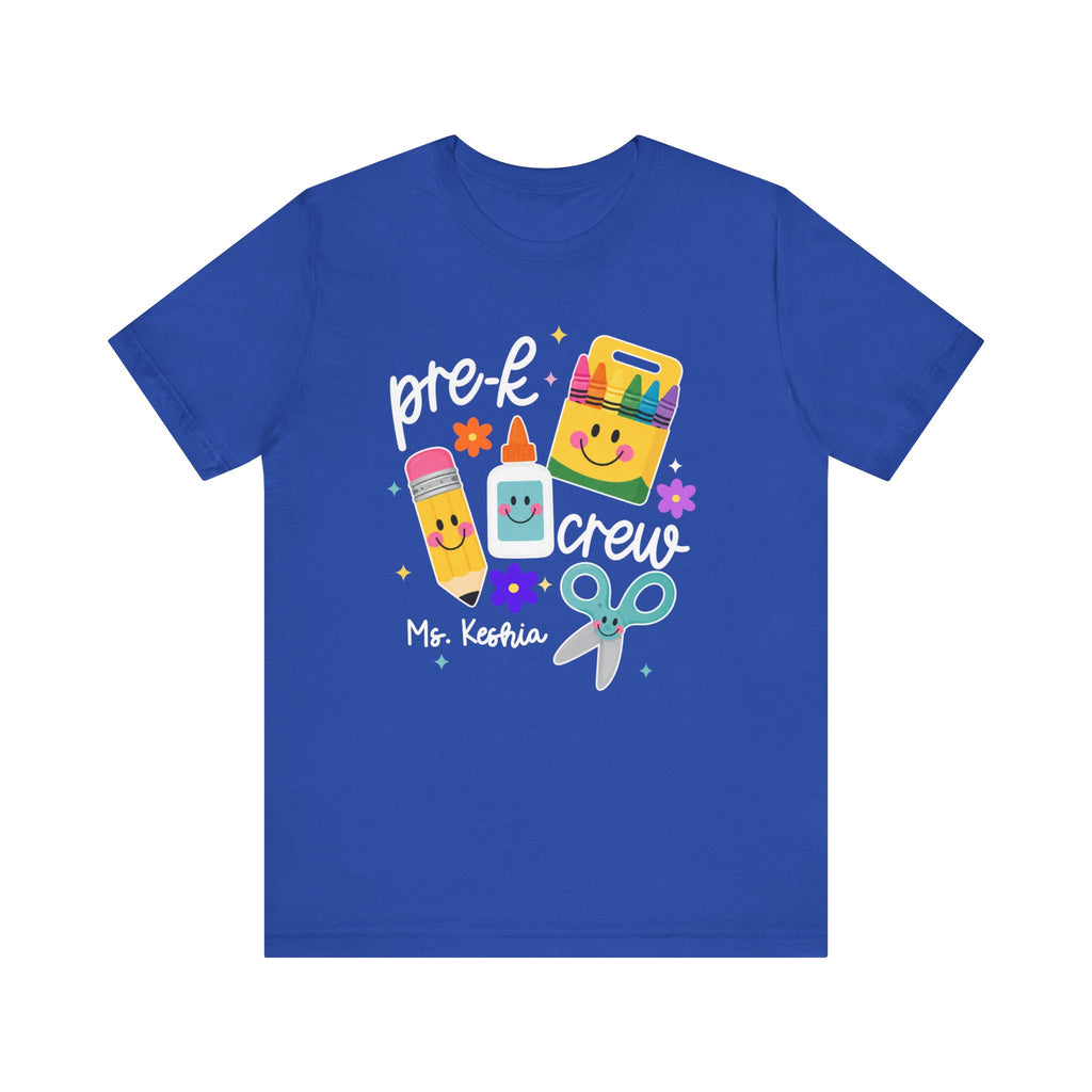Personalized Pre-K Crew Teacher Shirt | Custom Teacher Name Tee