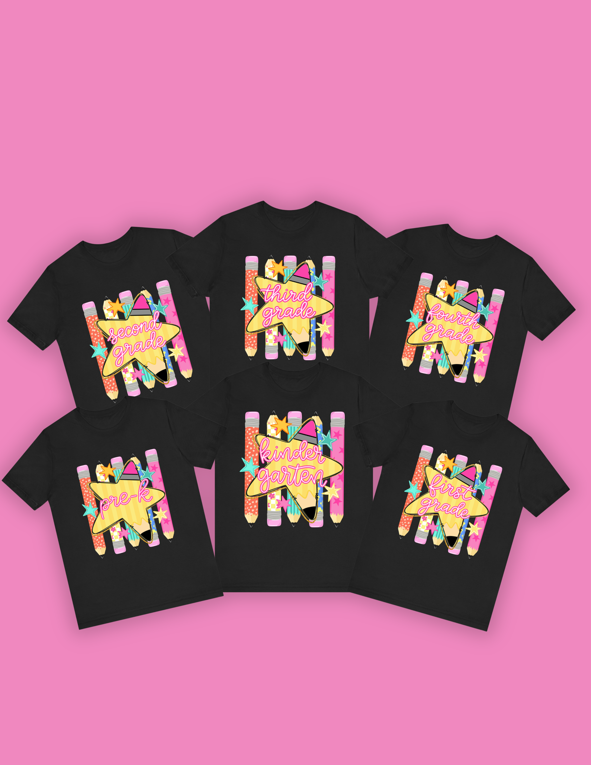 Grade Level Teacher Shirt | Pre-K – 5th Grade Teacher Tee | Colorful Back to School Shirt
