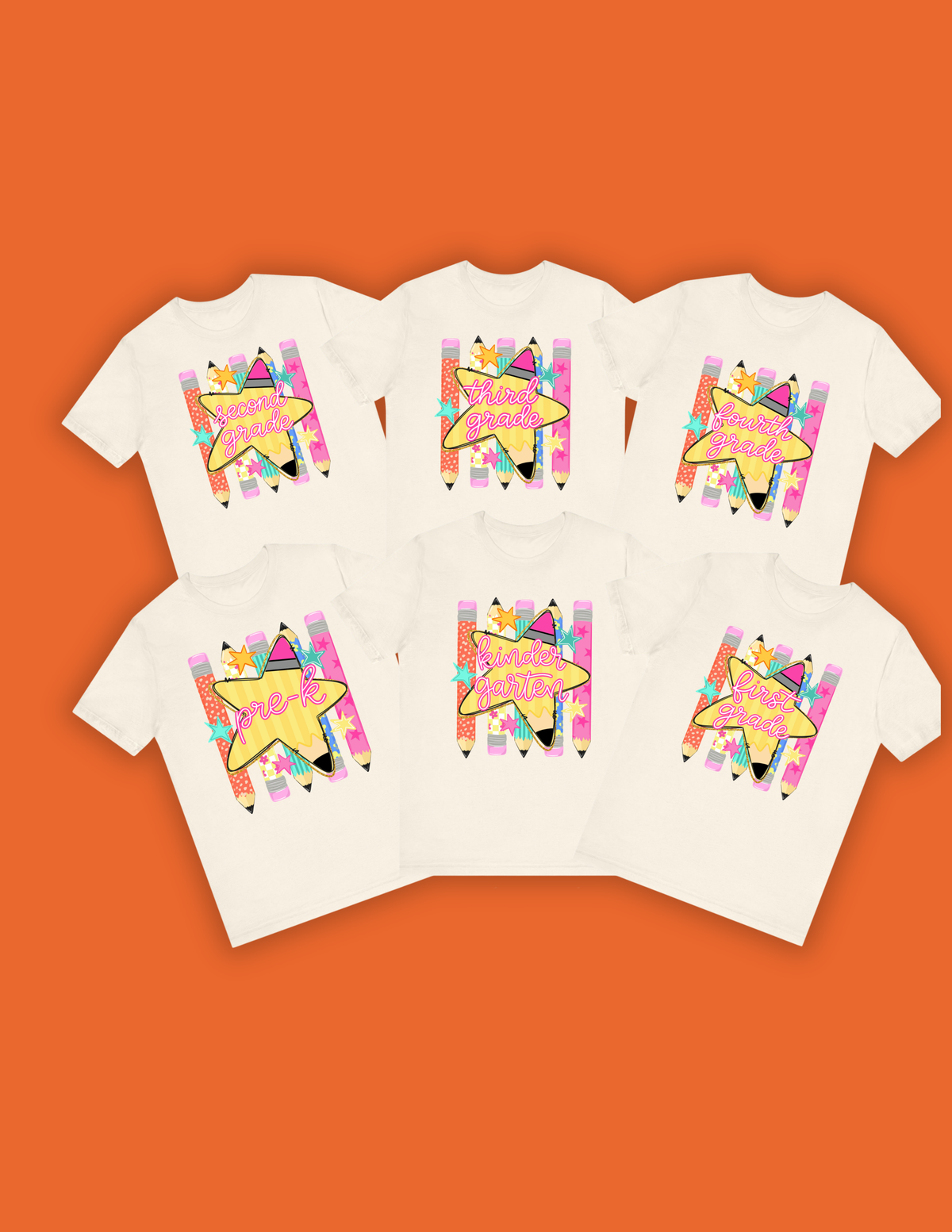 Grade Level Teacher Shirt | Pre-K – 5th Grade Teacher Tee | Colorful Back to School Shirt