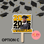 Personalized fan, custom handheld fan, Graduation fan, Senior fan, senior 2025 fan, personalized Graduation day fan, parents fan