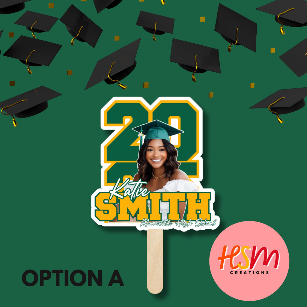 Personalized fan, custom handheld fan, Graduation fan, Senior fan, senior 2025 fan, personalized Graduation day fan, parents fan