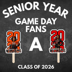 Personalized Senior Night Fan, Custom glossy cardstock Sports Fan
