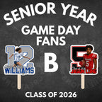 Personalized Senior Night Fan, Custom glossy cardstock Sports Fan
