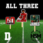 Custom Football Team Fans | Laminated Game Day Spirit Fans | Personalized Senior Night Fans | Sports Photo Fans for Whole Team (Qty 15–40)