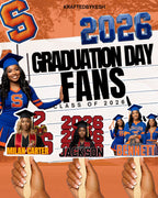 Personalized fan, custom handheld fan, Graduation fan, Senior fan, senior 2026 fan, personalized Graduation day fan, parents fan
