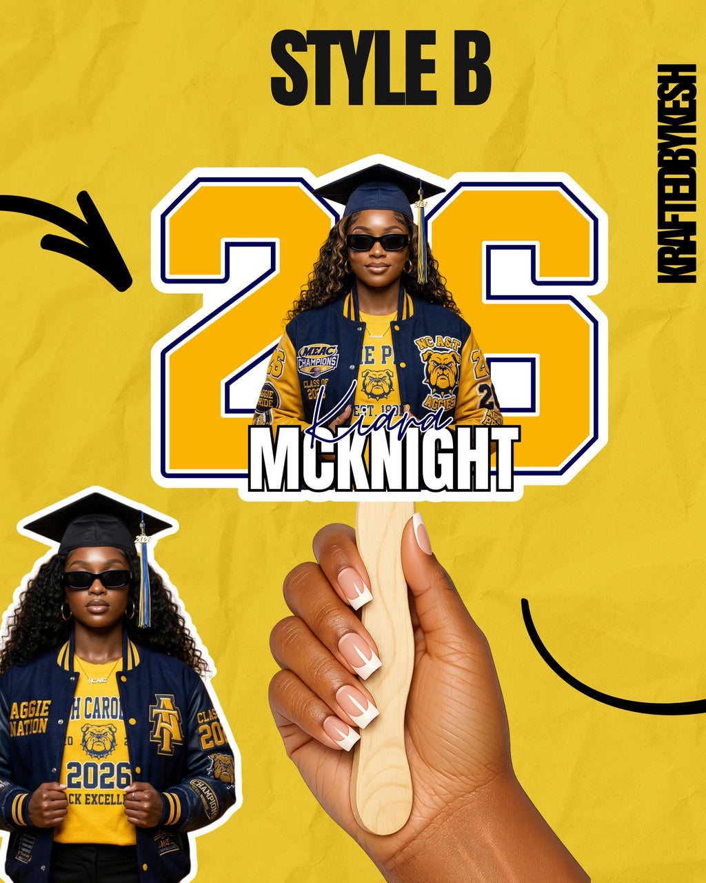 Personalized fan, custom handheld fan, Graduation fan, Senior fan, senior 2026 fan, personalized Graduation day fan, parents fan